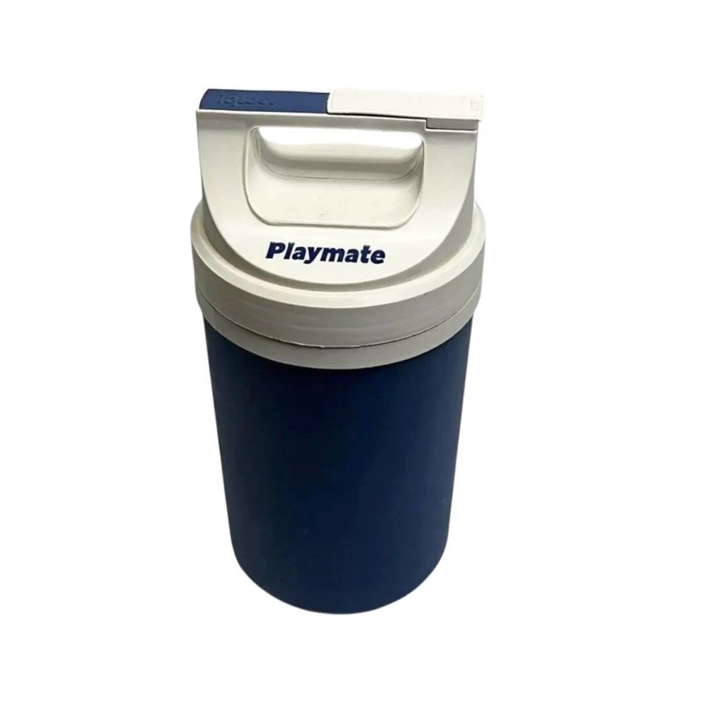 Vintage Playmate Igloo Blue & White 1/2 Gallon Water Jug Cooler USA - Pre Owned
